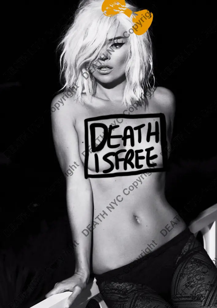 Auction:kate moss death if free o ’ art print 45x32cm (Edition of 100) Art Print