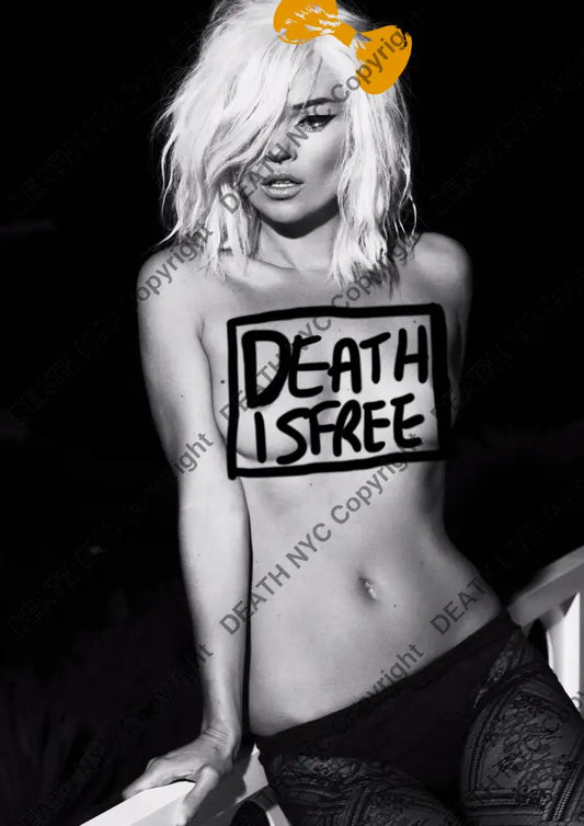 Auction:kate moss death if free o ’ art print 45x32cm (Edition of 100) Art Print
