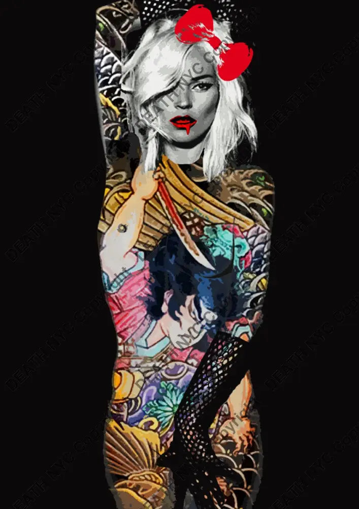 Auction ’kate tattoo 5 ’ art print 45x32cm (Edition of 100) - Art Print