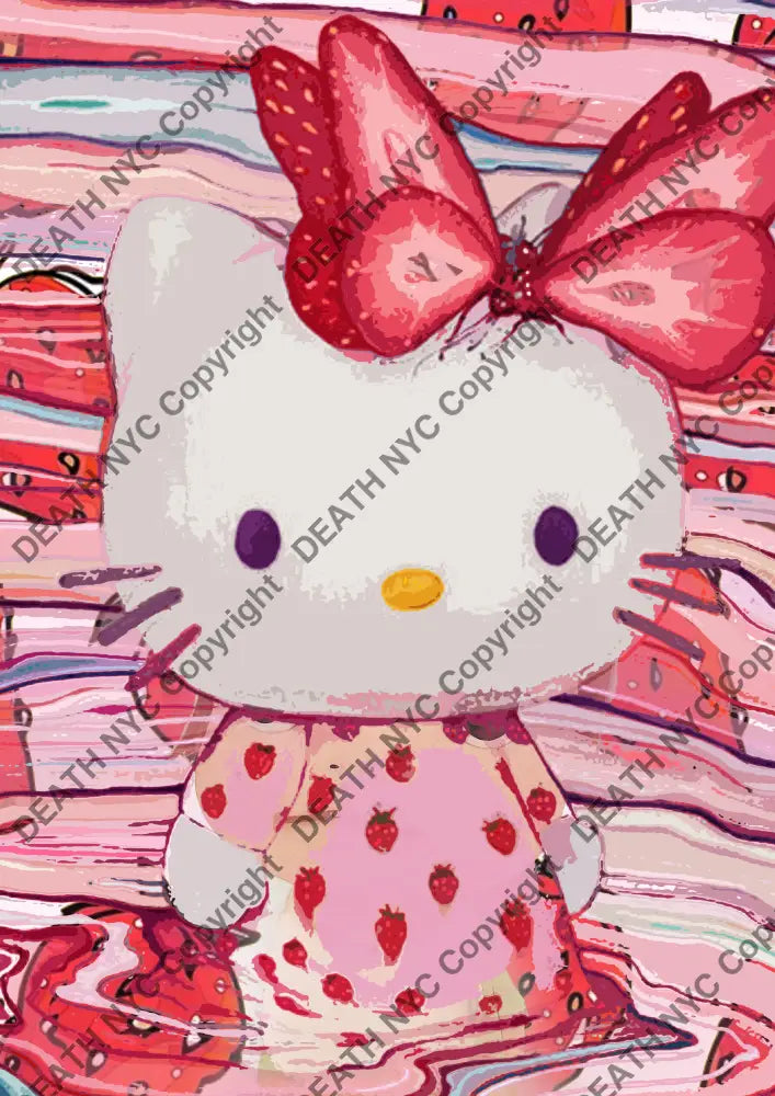 Auction ’kitty bow’ 45x32cm (Edition of 100) AUC115 Art Print