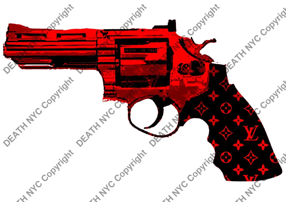 Auction ’l gun red ’ art print 45x32cm (Edition of 100) - Art Print