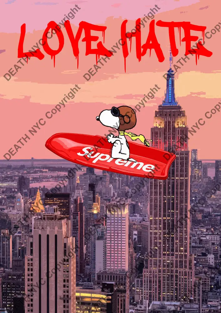 Auction ’love hate silly ’ art print 45x32cm (Edition of 100) - Art Print