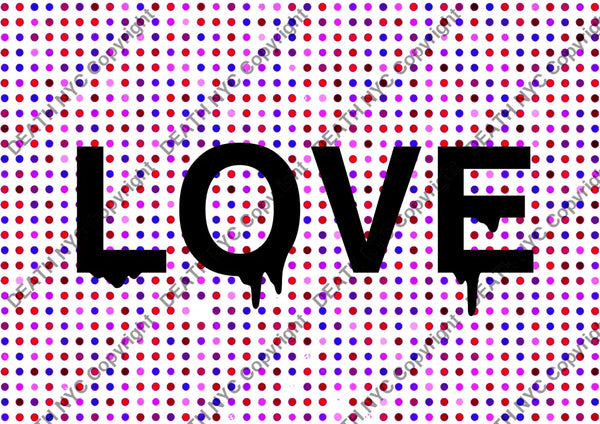 Auction ’love spot dot ’ art print 45x32cm (Edition of 100) - Art Print