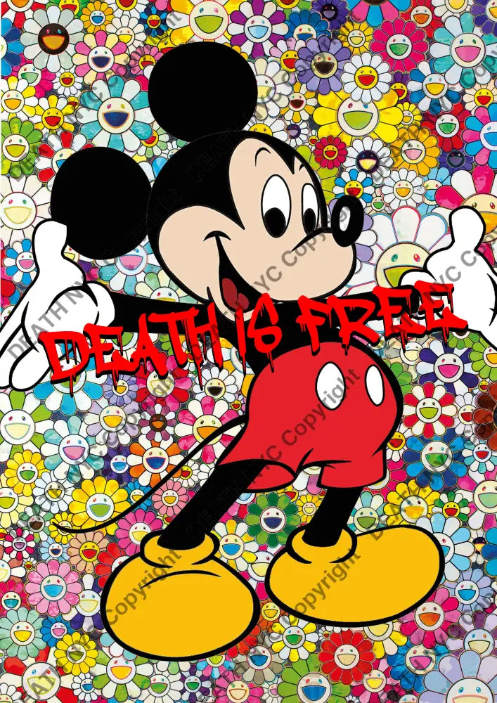 Auction ’mick 6 mouse flwr’ art print 45x32cm (Edition of 100) Art Print