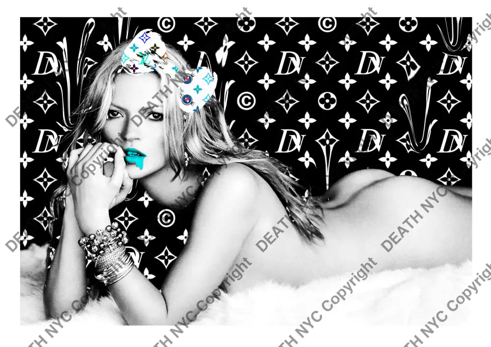 Auction ’mix KATE M blue’ art print 45x32cm (Edition of 100) - Art Print