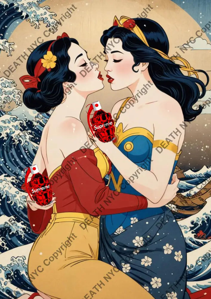 Auction ’MM143 kiss’ art print 45x32cm (Edition of 100) - Art Print
