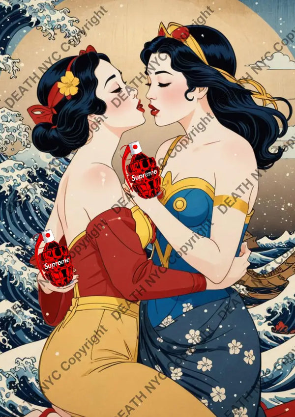 Auction ’MM143 kiss’ art print 45x32cm (Edition of 100) - Art Print