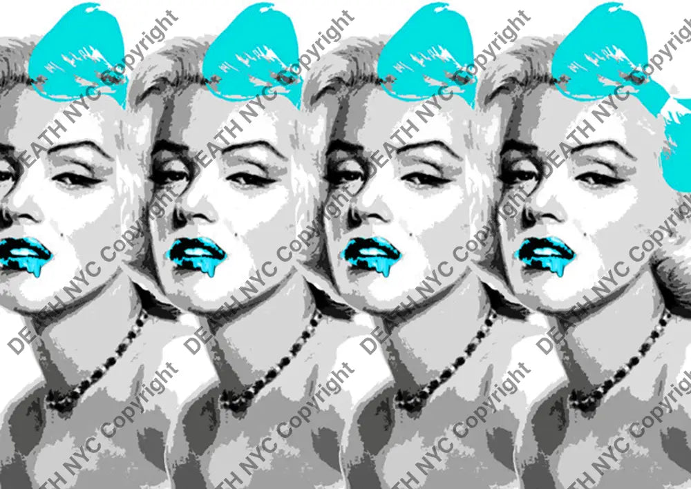 Auction ’monr drip 4 blue’ art print 45x32cm (Edition of 100) Art Print
