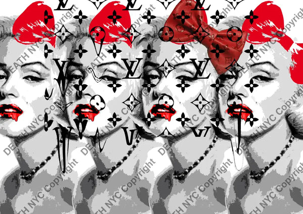 Auction ’monr drip face ’ art print 45x32cm (Edition of 100) - Art Print
