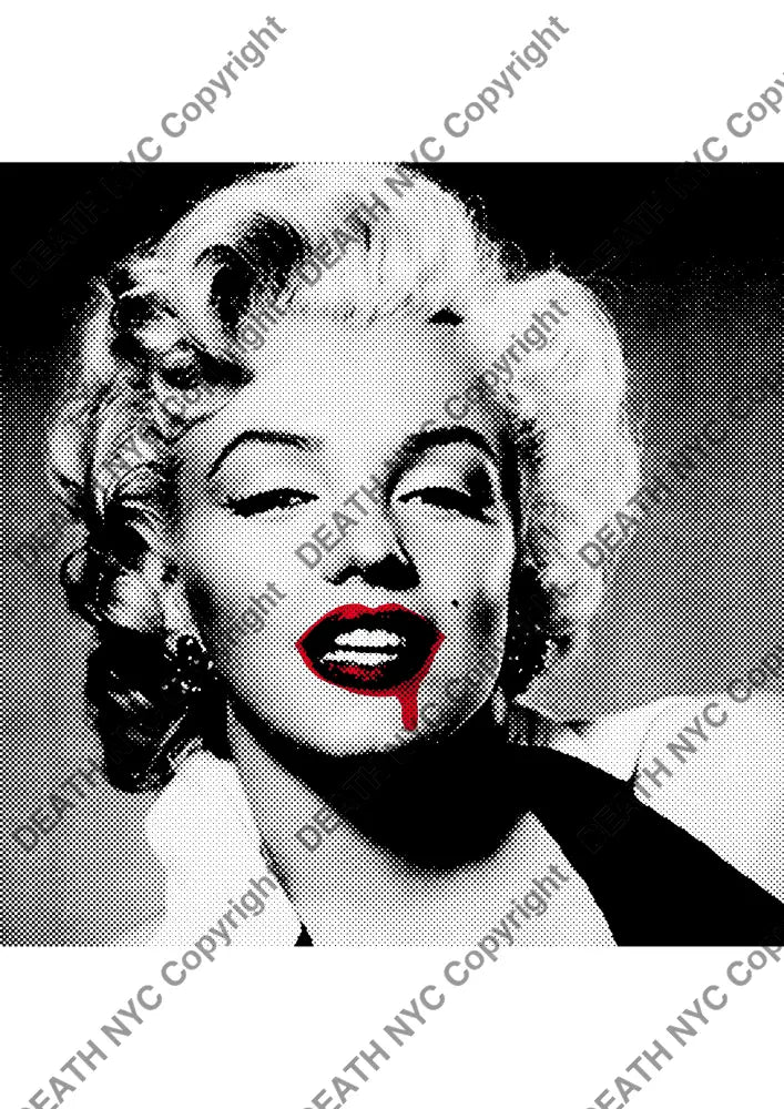 Auction ’monr drip mouth red’ art print 45x32cm (Edition of 100) Art Print