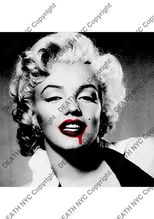 Auction ’monr drip mouth red’ art print 45x32cm (Edition of 100) Art Print