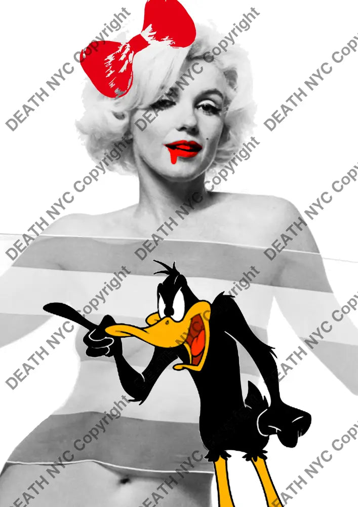 Auction ’monr duck red’ art print 45x32cm (Edition of 100) Art Print