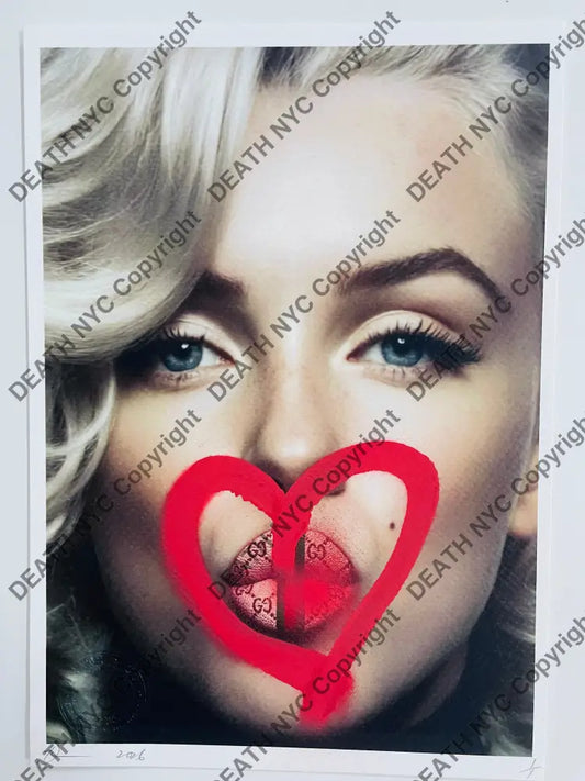 Auction ’monr g cc lips ’ Hand Written (Edition of ONE) 2026 - Art Print