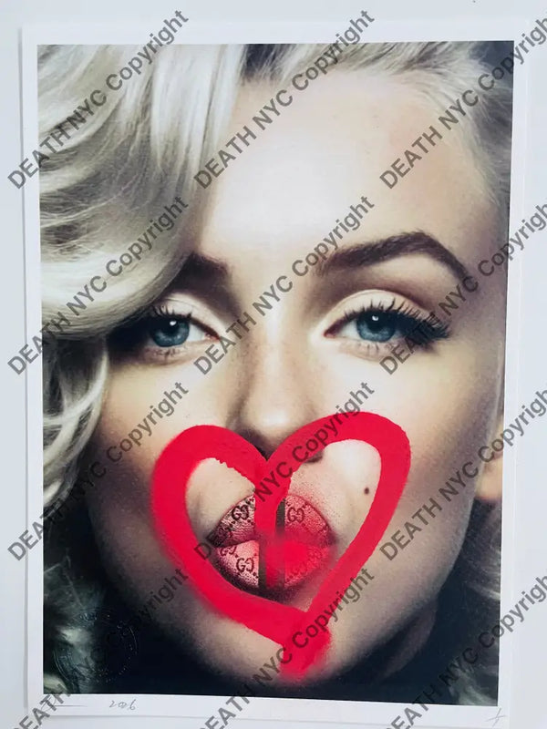 Auction ’monr g cc lips ’ Hand Written (Edition of ONE) 2026 - Art Print