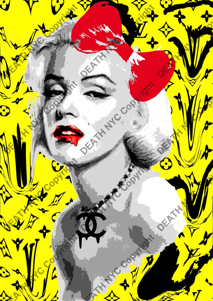 Auction ’monr melt red yel’ art print 45x32cm (Edition of 100) Art Print