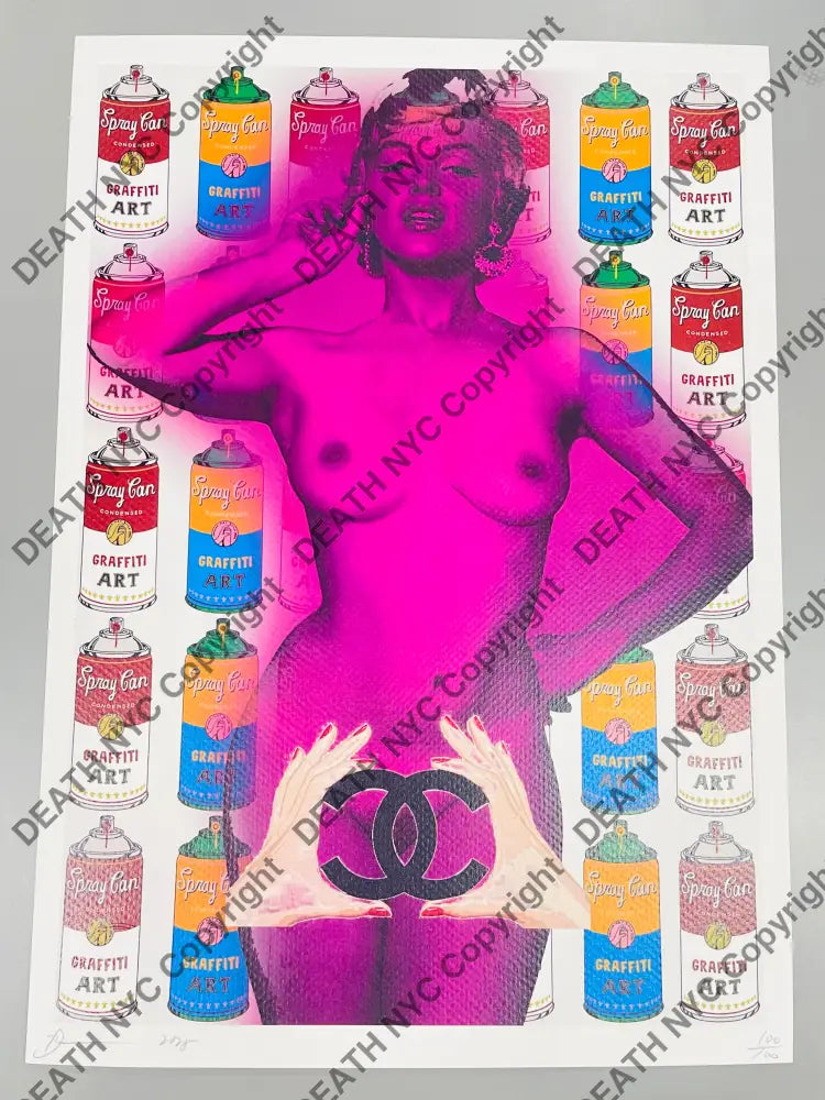 Auction ’monr pink n d’ 45x32cm (Edition of 100) Art Print