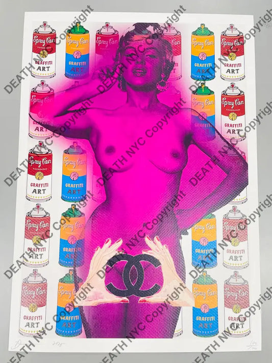 Auction ’monr pink n d’ 45x32cm (Edition of 100) Art Print