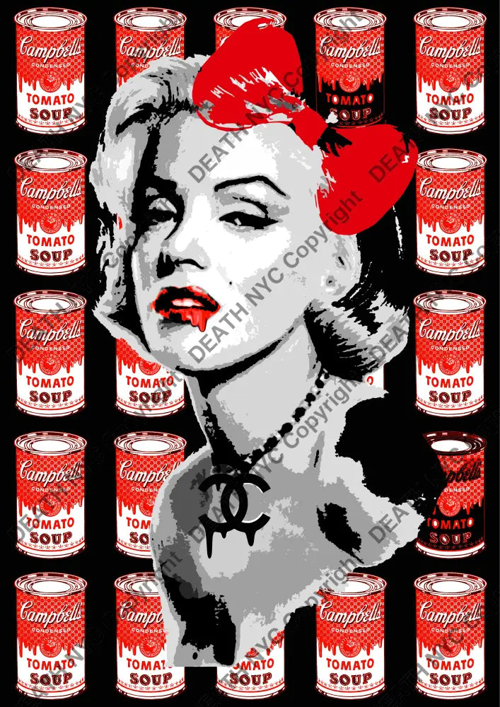 Auction ’Monr soup red black’ art print 45x32cm (Edition of 100) Art Print
