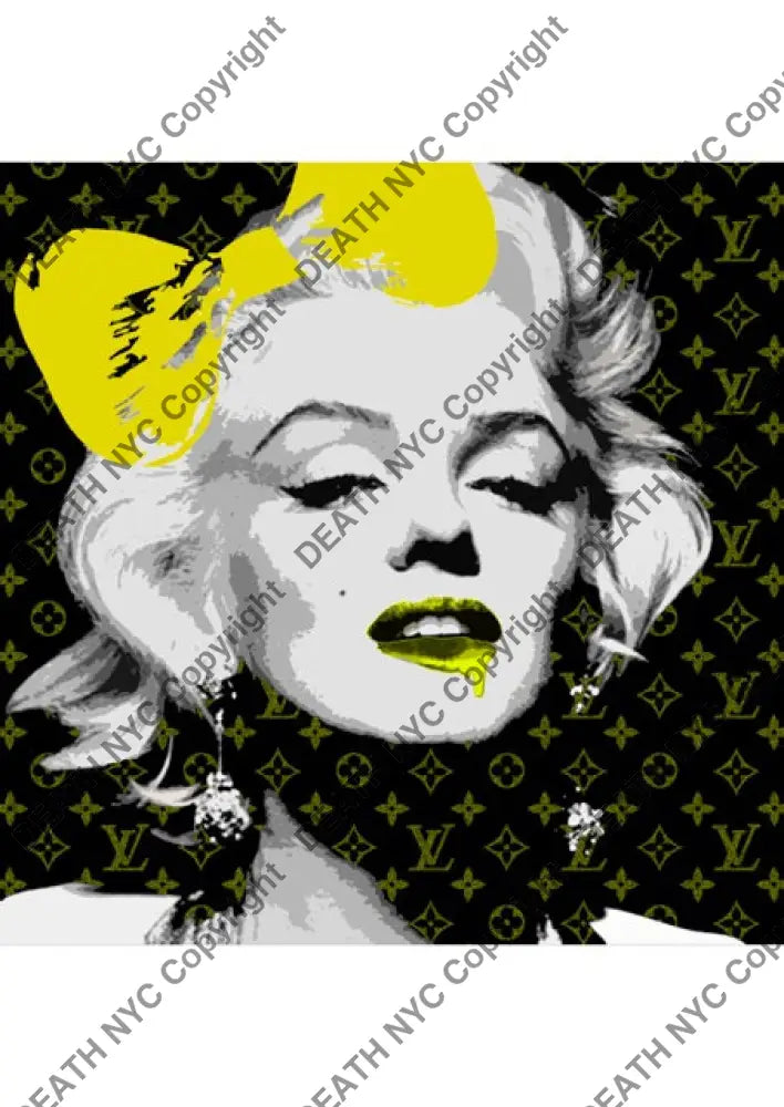 Auction ’monr yellow 1 ’ art print 45x32cm (Edition of 100) Art Print