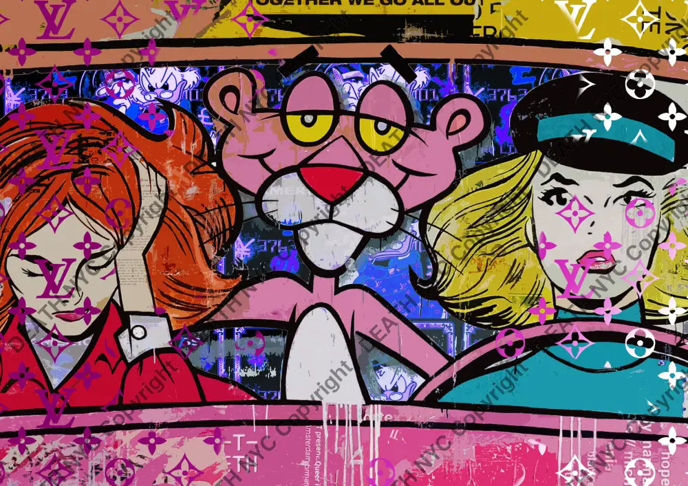 Auction ’MU2 panther ’ art print 45x32cm (Edition of 100) Art Print
