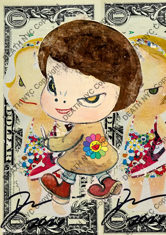 Auction ’N kill girl flwr’ art print 45x32cm (Edition of 100) Art Print
