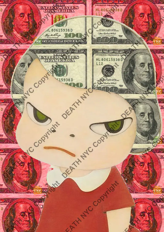 Auction ’N usd 100 red ’ art print 45x32cm (Edition of 100) - Art Print