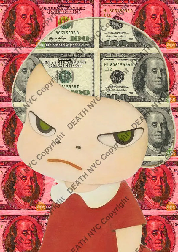 Auction ’N usd 100 red ’ art print 45x32cm (Edition of 100) - Art Print