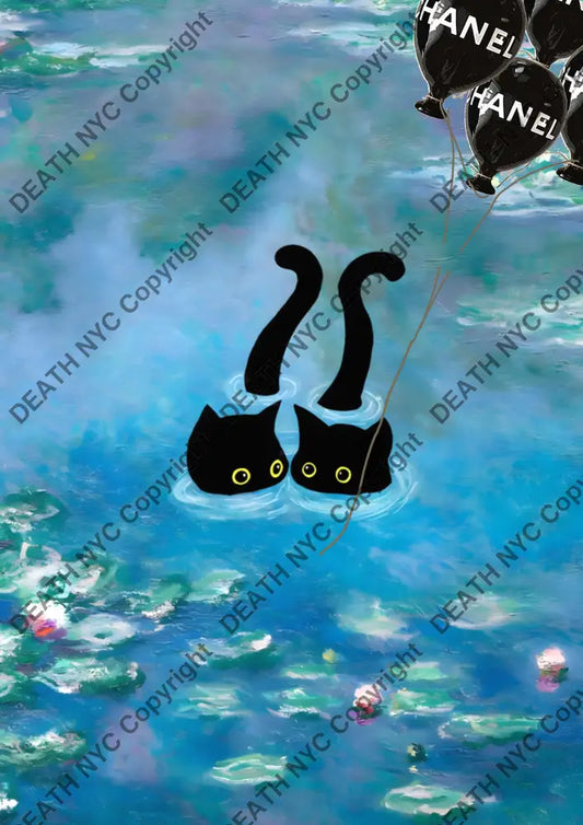 Auction ’ND53 cat’ art print 45x32cm (Edition of 100) Art Print