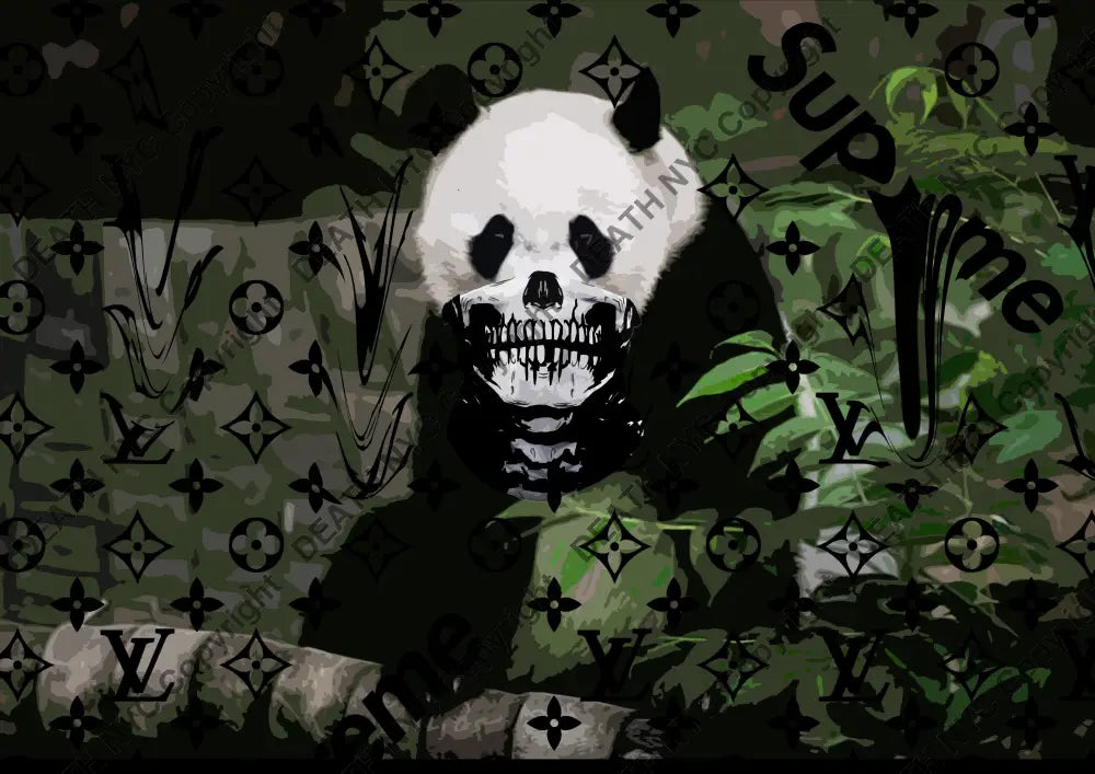 Auction ’panda mask ’ art print 45x32cm (Edition of 100) Art Print