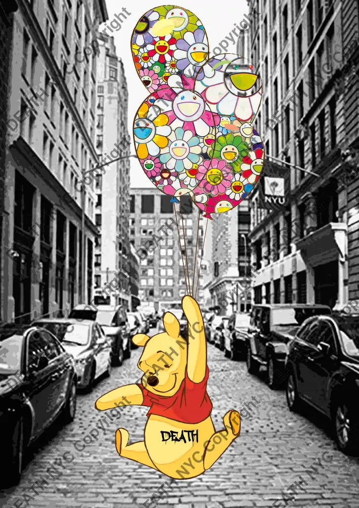 Auction ’pooh balloon’ art print 45x32cm (Edition of 100) Art Print
