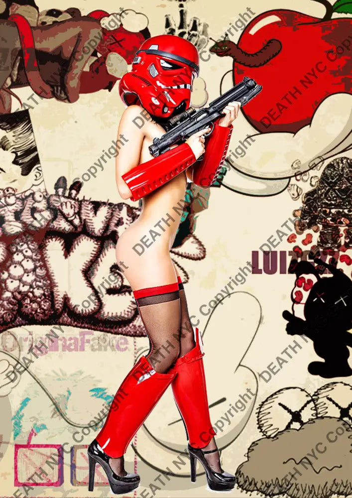 Auction ’Q749 troop ’ art print 45x32cm (Edition of 100) - Art Print