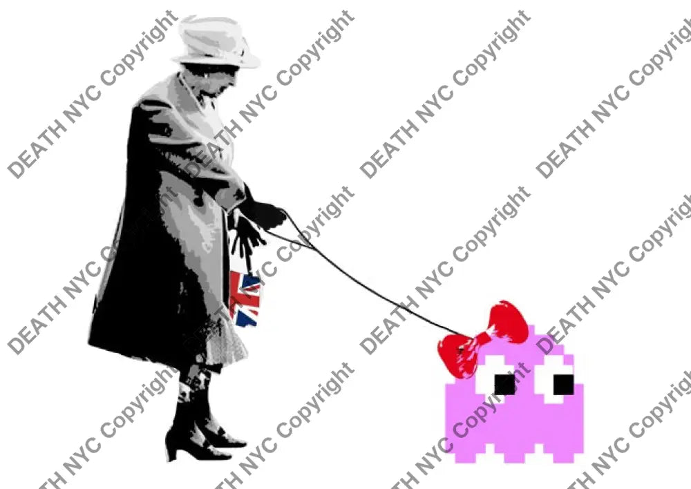 Auction ’queen invade pink ’ art print 45x32cm (Edition of 100) - Art Print