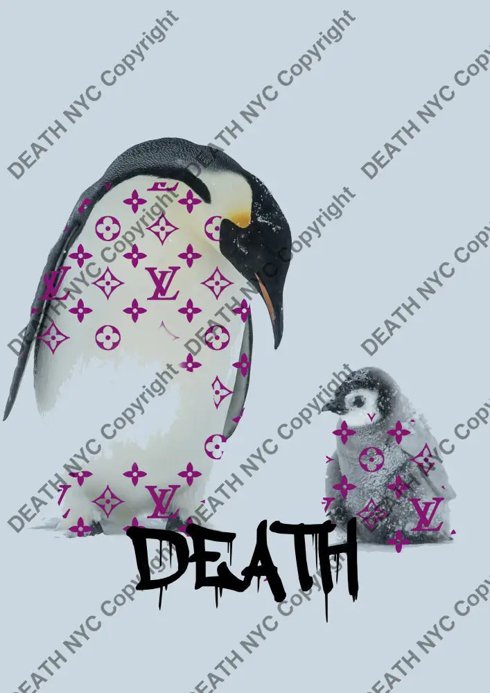 Auction ’R202 penguin ’ art print 45x32cm (Edition of 100) - Art Print