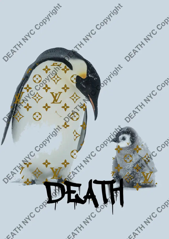 Auction ’R203 penguin’ art print 45x32cm (Edition of 100) Art Print