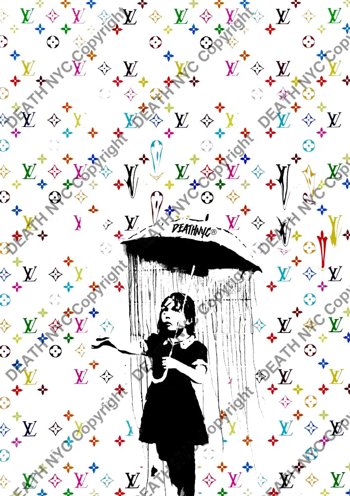Auction ’rain L girl ’ art print 45x32cm (Edition of 100) Art Print