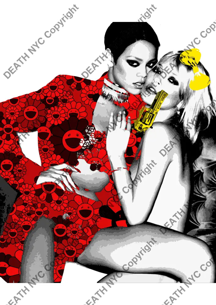 Auction ’rih kate gun flwr 1 ’ art print 45x32cm (Edition of 100) - Art Print