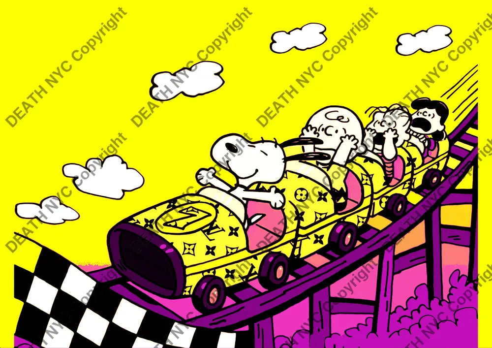 Auction ’silly coaster yel ’ art print 45x32cm (Edition of 100) - Art Print