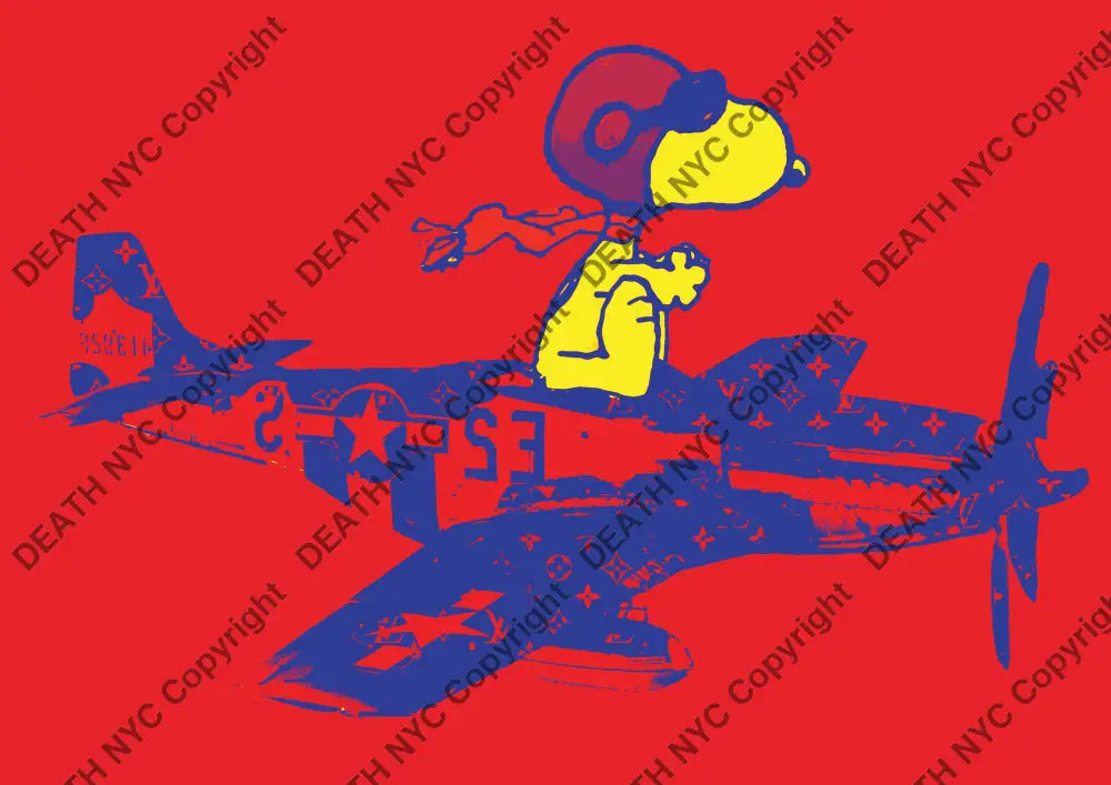 Auction ’silly plane red b y ’ art print 45x32cm (Edition of 100) - Art Print