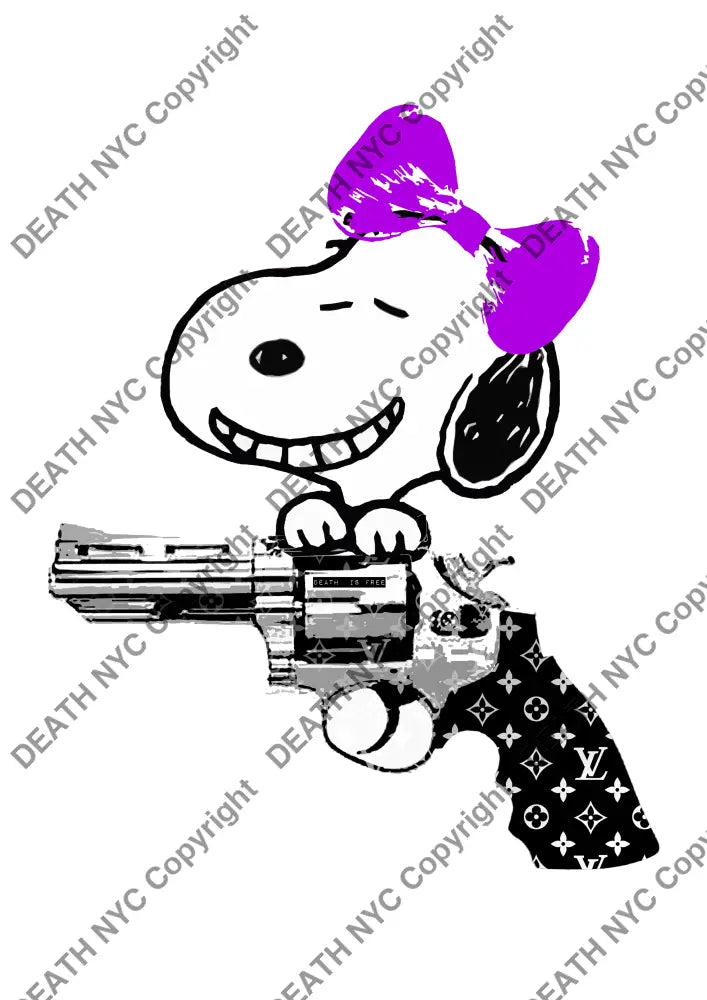 Auction ’silly purple bow gun’ art print 45x32cm (Edition of 100) Art Print