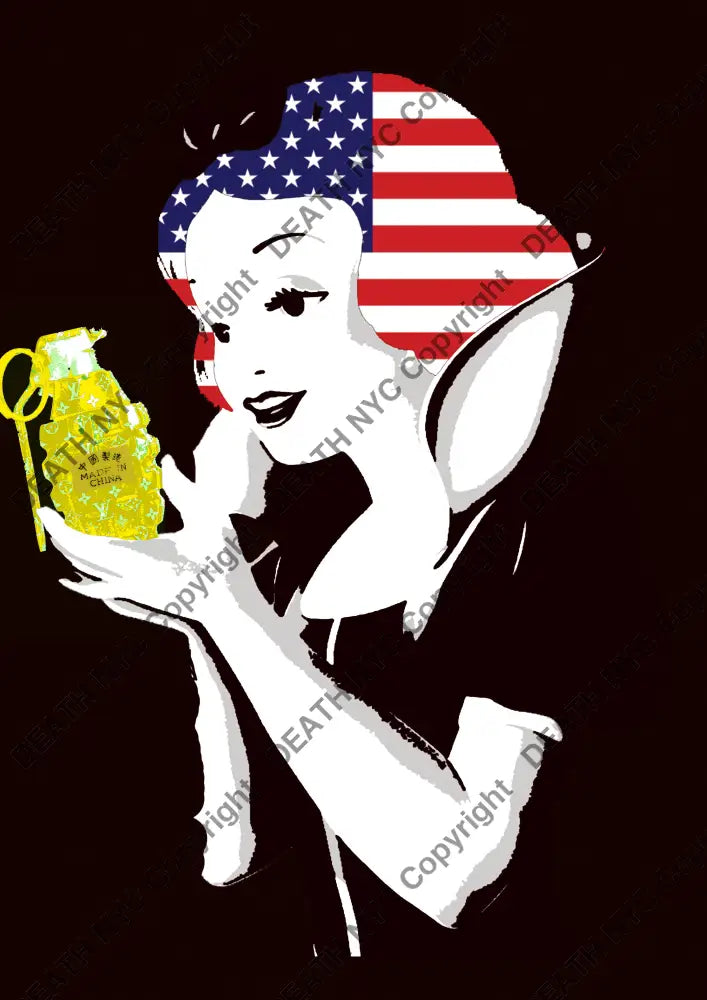 Auction ’snow white y bomb’ art print 45x32cm (Edition of 100) Art Print