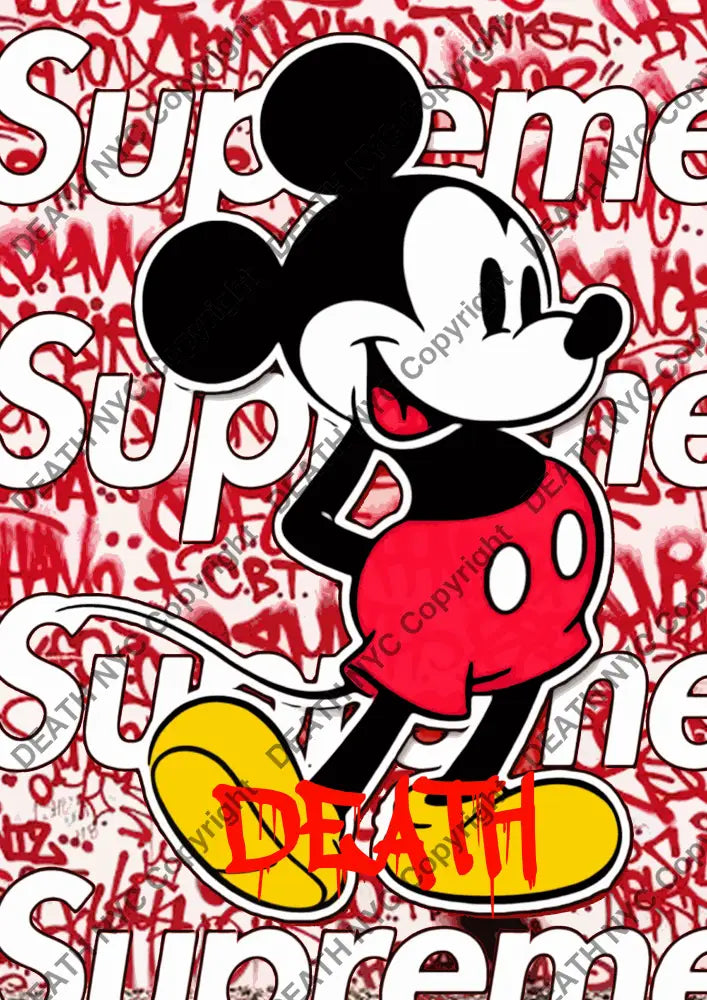 Auction ’sup death mouse’ art print 45x32cm (Edition of 100) Art Print
