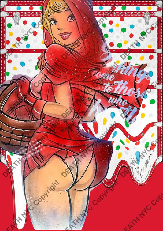 Auction ’T1509 girl ’ art print 45x32cm (Edition of 100) Art Print