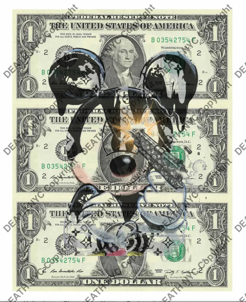 Auction TRIPLE USD $1 Original artwork 051125T11 mouse Art Print