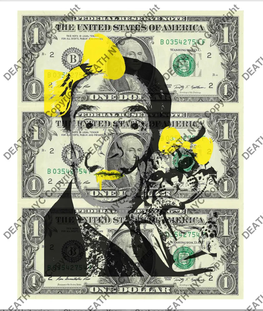 Auction TRIPLE USD $1 Original artwork 051125T12 dali Art Print