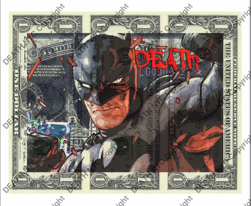 Auction TRIPLE USD $1 Original artwork 051125T14 bat Art Print