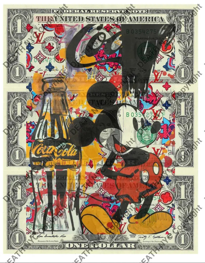 Auction TRIPLE USD $1 Original artwork 231124T6 mouse Art Print
