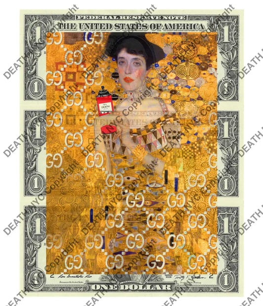 Auction TRIPLE USD $1 Original artwork 240125 klmt Art Print