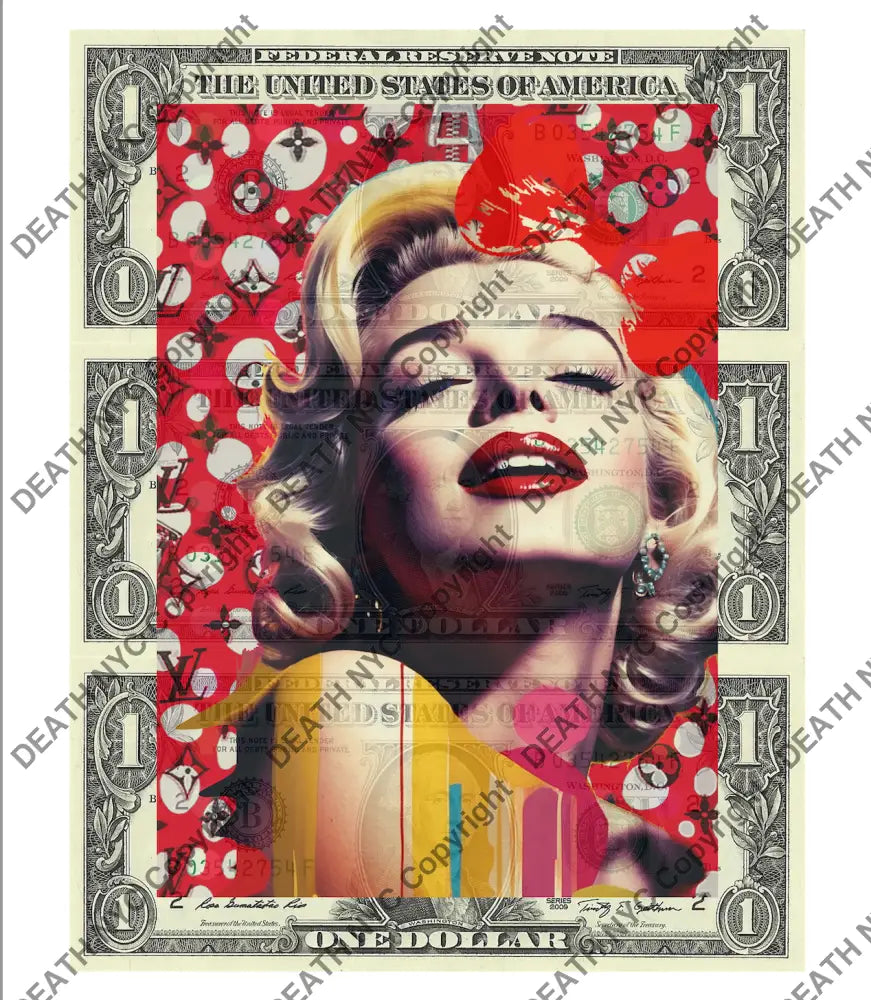 Auction TRIPLE USD $1 Original artwork 301124$2 monr Art Print