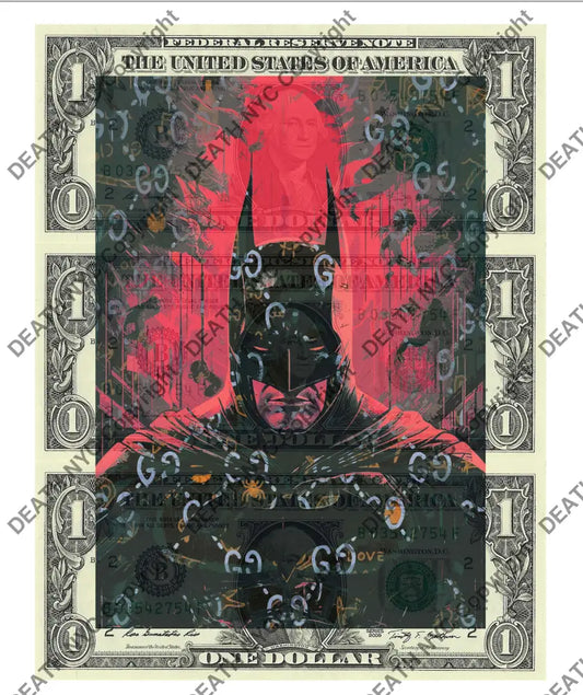 Auction TRIPLE USD $1 Original artwork 301124T12 bat Art Print