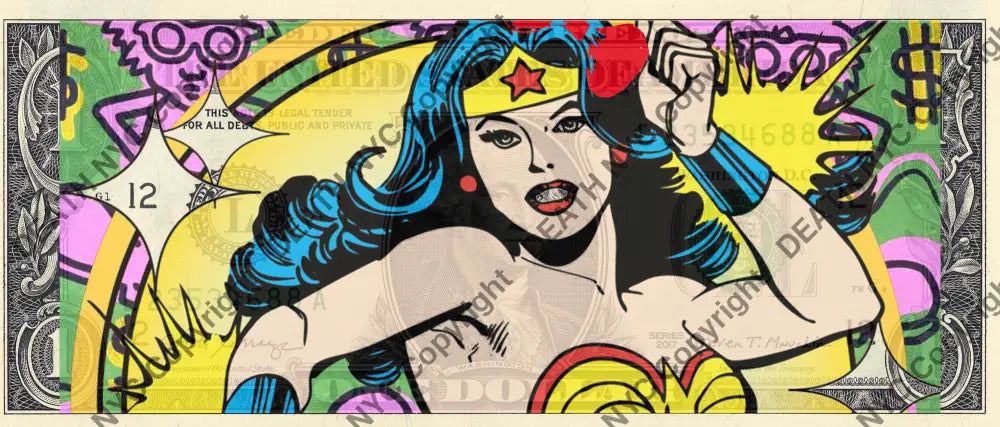 Auction USD $1 Original artwork 010224$10 wonder - Art Print